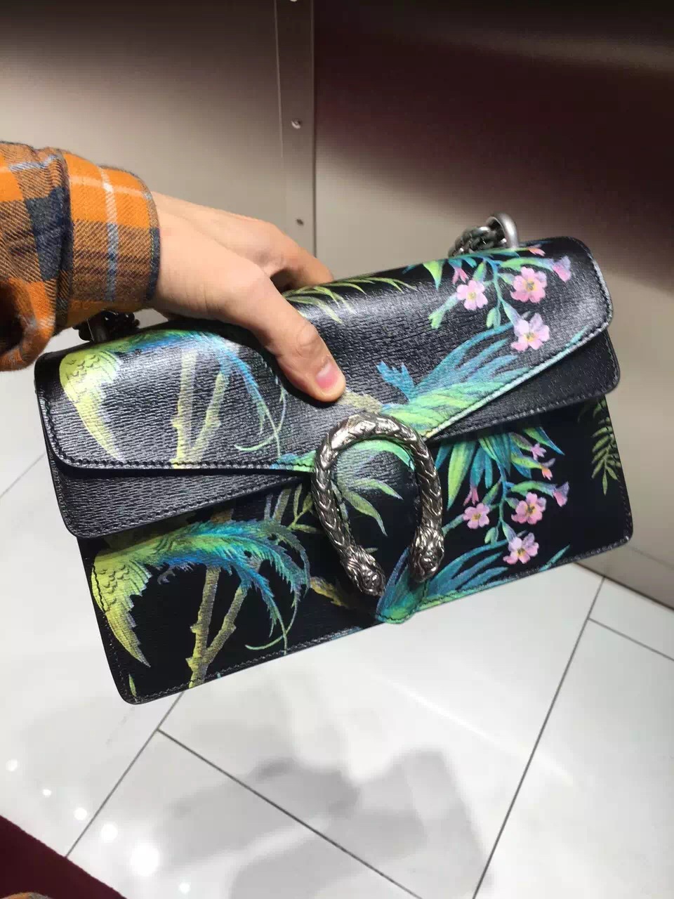 Gucci Dionysus Tropical Print Shoulder Bag 400249 DLP1N 3161